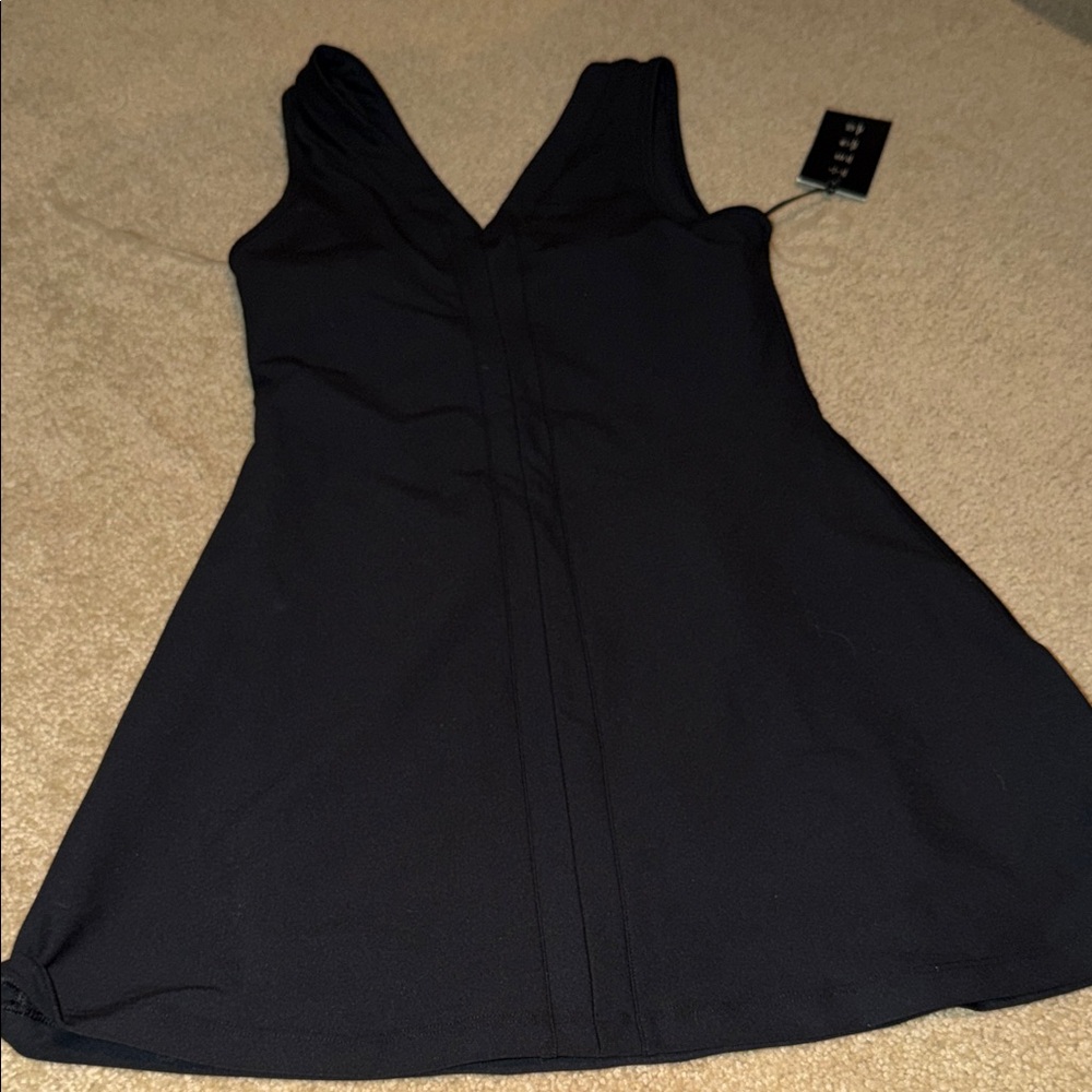Abercrombie & Fitch Black V-Neck Sleeveless Mini Dress - Picture 10 of 10